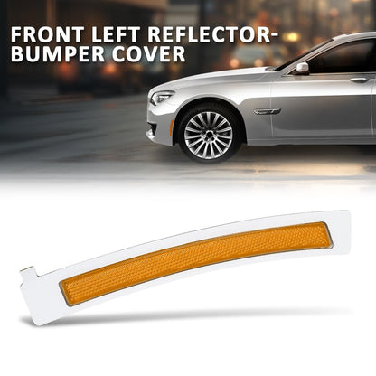 G-PLUS Front Driver Left Bumper Reflector Cover Compatible with BMW F01 F02 7-Series 2009-2015 63147191111, 63 14 7 191 111 Yellow