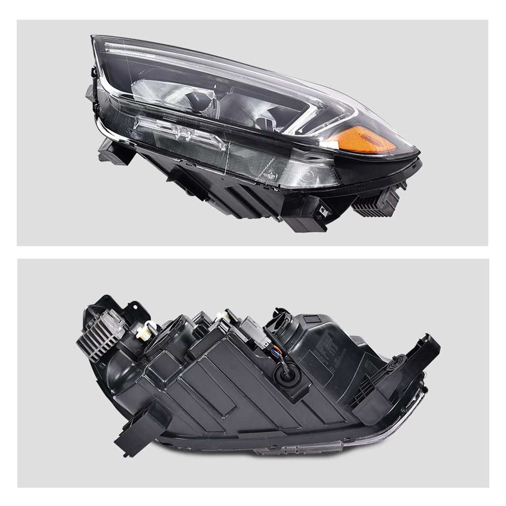 G-PLUS LED DRL Headlight Compatible with Buick Encore 2017-2022 Headlamp w/Bulbs Clear Lens Black Housing Amber Reflector Left Driver Bumper Headlamps,faros delanteros