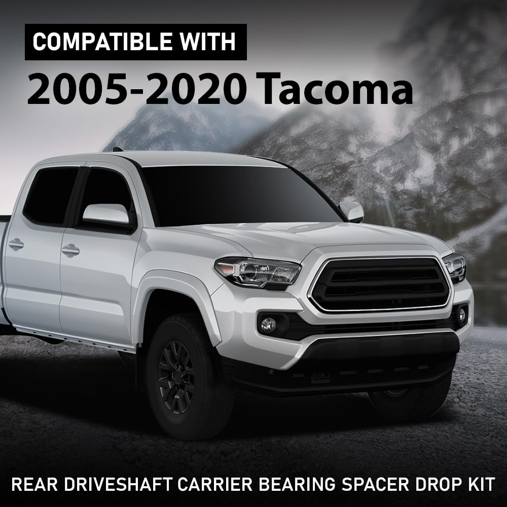 G-PLUS Rear Driveshaft Carrier Bearing Spacer Drop Kit Compatible with Toyota Tacoma 2005-2020