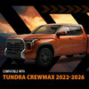 G-PLUS in-Channel Auto Vent Window Visor Compatible with Toyota Tundra CrewMax Only 2022-2026 Not Fit Double Cab 4PCS Smoky