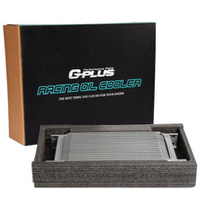 G-PLUS Engine Transmission Oil Cooler 30Row for Universal AN10 Aluminum Silver Additional Angle