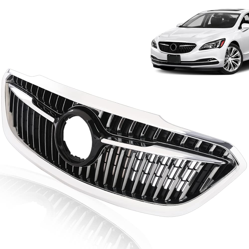 G-PLUS Front Bumper Upper Grille Compatible with 2017 2018 2019 Buick LaCrosse 4-Door