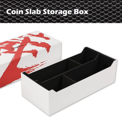 G-PLUS Coin Slabs Storage Box Compatible with PCGS, NGC, ANACS, EVERSLAB, QUICKSLAB for 50 Certified Coins Holders White