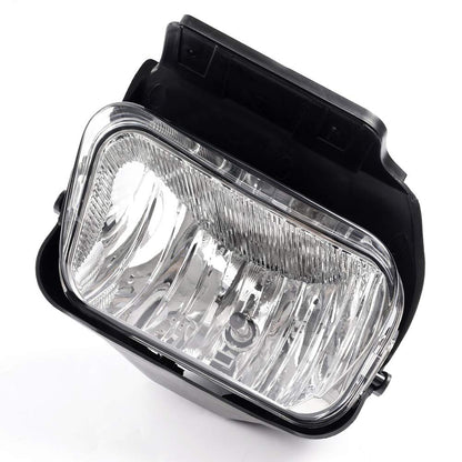 G-PLUS LED Headlights & Fog Lights Left and Right Compatible with Chevy Avalanche 2003-2006 / Silverado 1500 2500 3500 & HD (Clear Lens Black Housing Amber Reflector Headlight + Fog Light)