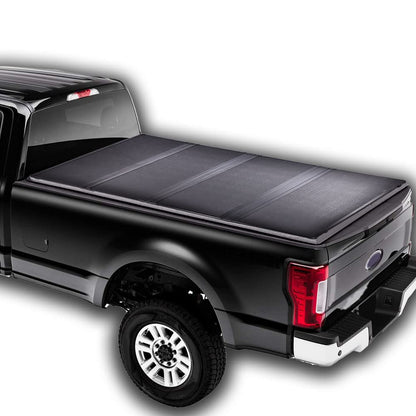 G-PLUS T4 Four-Fold Hard 8Ft Truck Tonneau Cover Replacement for 1999-2017 Ford F250 F350 F450 Super Duty,96" Long Bed Black
