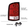 G-PLUS Tail Lights Lamps w/Bulbs & Wiring Harness Fit GMC Sierra 2007-2013 1500 2500 3500HD Red Lens Taillamps Brakelights Luces Traseras Faros TraserosAssembly Left+Right