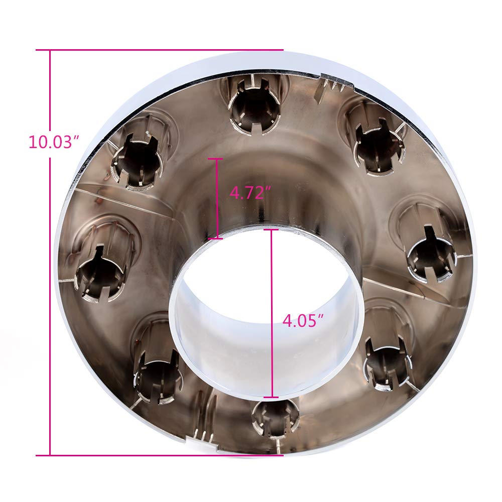 G-PLUS Dually Front 4X4 Open Chrome Wheel Center Hub Cap Compatible with 2005-2018 Ford F350 Replaces 5C3Z1130TA