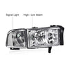 G-PLUS Headlights HEADLIGHTS | Fit Dodge Ram 1500 1994-2001/HEADLIGHTS | Fit Dodge Ram 2500 3500 1994-2002 Clear Lens Chrome Housing Clear Reflector Bumper Headlamps w/o Bulbs,faros delanteros Assembly
