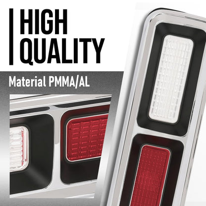 G-PLUS Tail Light Set, Bezels, Lens, Right & Left Compatible with Chevy Camaro 1968 Red