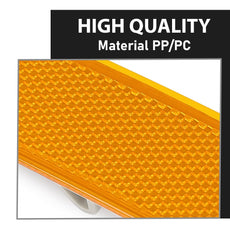 G-PLUS Bumper Reflector 2PCS for BMW X3 E83 2007-2010 Yellow Lens Additional Angle