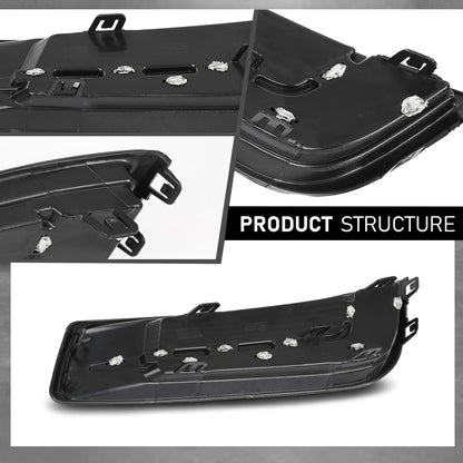 G-PLUS RH Right Fog Light Cover Compatible with Cadillac XTS 2013-2017 GM1039153, 20901631 Chrome Black