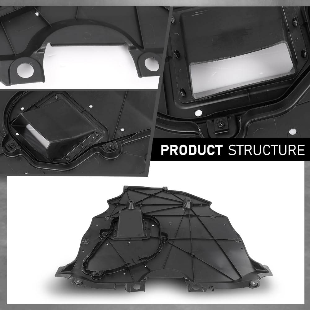 G-PLUS Front Center Undercar Shield Engine Splash Shield Compatible with Toyota RAV4 2019-2024 5110042010, TO1228295, 51100-42010, 51100 42010 Black