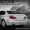 G-PLUS Pair Rear Bumper Reflector, Compatible with BMW 528i/ 535d/ 535i/ 550i/ ActiveHybrid 5 Base 2014-2016 for Models W/o M Package, LH Driver & RH Passenger 2PCS, 63147318555, 63147318556