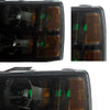 G-PLUS LED Headlights Assembly Fit Chevy Silverado 1500 2007-2013, Fit Chevy Silverado 2500 HD 3500 HD 2007-2014, Left & Right Headlamps Smoky Lens Black Housing Amber Reflector, faros delanteros
