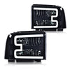 G-PLUS LED Headlights Compatible with Ford F250 F350 F450 F550 Super Duty 2005-2007 DRL BAR Headlamps Smoky Lens Black Housing Clear Reflector,faros delanteros