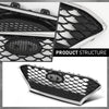 G-PLUS Front Bumper Grille Chrome Trim Compatible with Hyundai Kona Hatchback 2018-2021 86350J9100