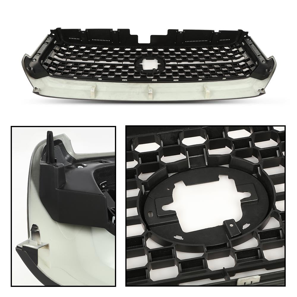 G-PLUS Front Bumper Grille Grill Compatible with 2014-2020 Toyota Tundra Front Honeycomb Matte black Bumper Grille Replacement