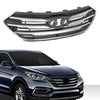 G-PLUS Grille Assembly Compatible with Hyundai Santa Fe Sport 2017 2018 ABS Plastic Grill 863514Z500, HY1200201