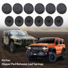 G-PLUS 12PCS 2" Leaf Spring End Tip Pad Compatible with Most Pickup Trucks, Anti Squeak Insert Cushion, Plastic Silencer Block Round