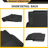 G-PLUS 3PCS Floor Mats,Compatible with Ford F150 Super Crew 2015-2025(Fit 22-24 Lightning Models),All Weather Full Cover Protection 1st & 2nd Row Cargo Liners Black Floor Liners,alfombras para carro