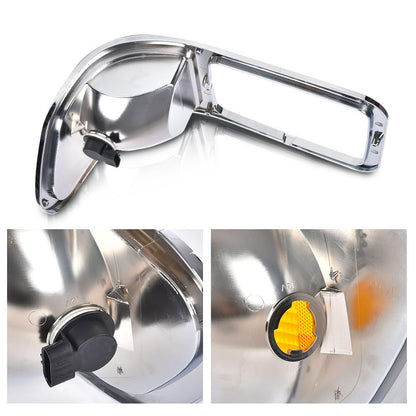 G-PLUS Front Headlight Bezels Compatible with Ford F650 F750 2000-2015 FO2520196, FO2521196, YC3Z13201AA, YC3Z13200AA Chrome Finish Headlamp Trim Frame