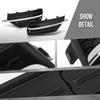 G-PLUS Fog Light Hole Cover Set Left & Right Side Compatible with Volvo XC90 2016 2017 2018 2019 313830440, 313830457 Chrome Black