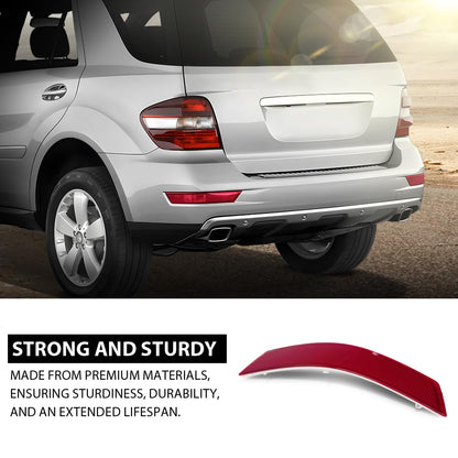 G-PLUS Rear Left Bumper Reflector Light, Compatible with Benz ML-Class ML320 ML350 ML550 ML63 2008-2011, 1648201574, 1648200374