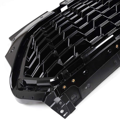 Honeycomb Front Bumper Grille Compatible with Ford Escape 2017-2018 Exterior Grill Glossy Black Protected Grille Guards With Honeycomb Mesh Style