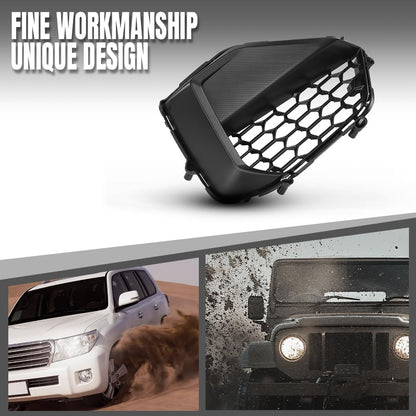 G-PLUS Front Right Corner Grille Compatible with Ford Mustang GT 2024-2025 Black