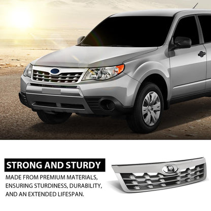 G-PLUS Front Bumper Upper Grille Grill Compatible with Subaru Forester 2011-2013 91121SC040