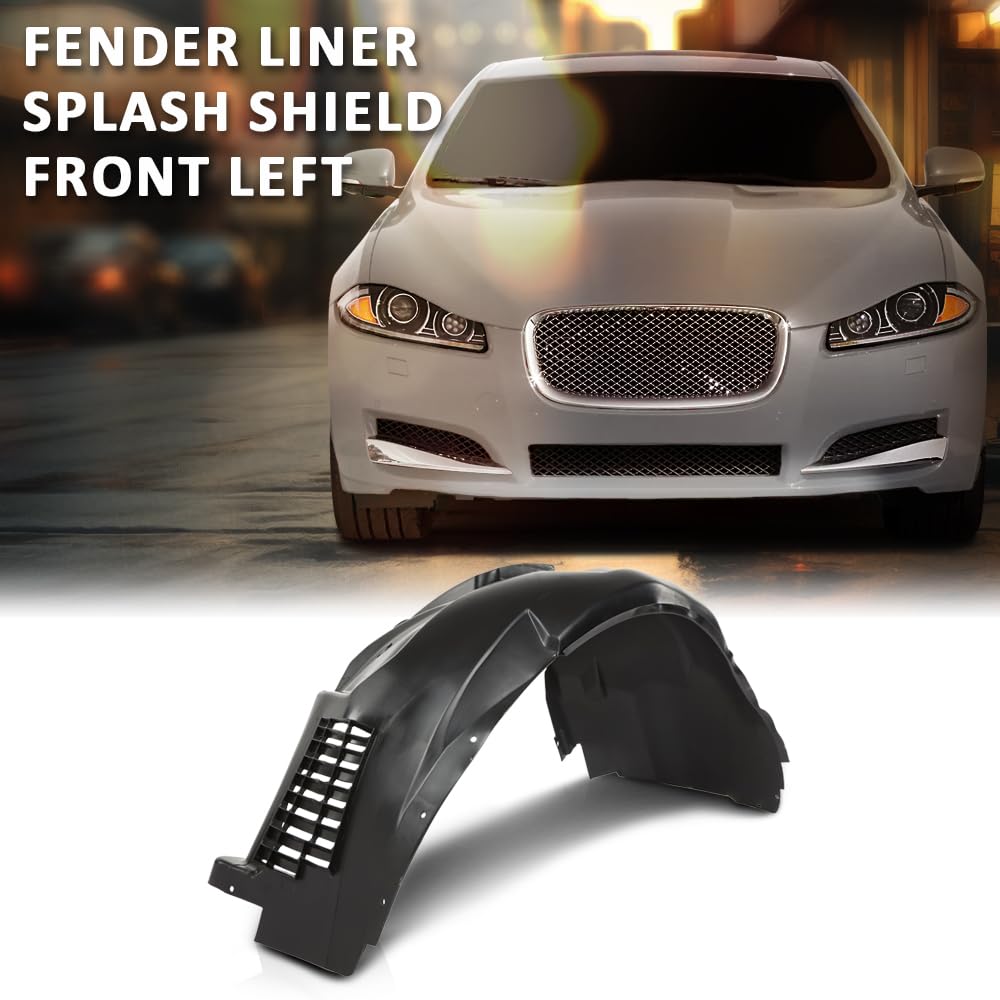 G-PLUS Fender Liner Splash Shield Front Left Compatible with Jaguar XF XFR XFR 2012-2015 C2Z22404, C2Z14258