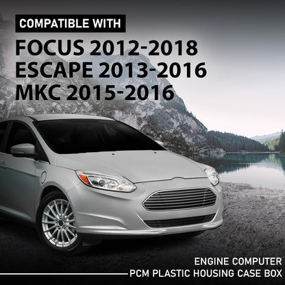 G-PLUS Engine Computer Plastic Housing Case Box 2PCS, Compatible with Ford Focus 2012-2018/ Escape 2013-2016, Fit Lincoln MKC 2015-2016, CV6Z 12B523-C, CV6Z 12A659-C