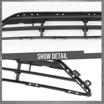 G-PLUS Front Center Lower Grill Bumper Grille Compatible with Volvo XC90 2016-2021 Fit Models With Spoiler 31353373, VO1036106 Black