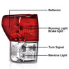 G-PLUS Tail Lights Assembly w/Wiring Harness Compatible with Toyota Tundra 2007-2013 Driver Left & Passenger Right Rear Brake Tail Lamps Red/Clear Lens TO2800165, TO2800183 Luces Traseras