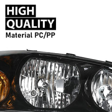 G-PLUS Front Corner Headlights Assembly for Hyundai Elantra 2004-2006 Clear Lens Black Housing Product Image