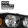 G-PLUS Front Corner Headlights Assembly Compatible with Elantra 2004-2006 Clear Lens Black Housing Amber Reflector Driver & Passenger ‎921012D550 Bumper Headlamps,faros delanteros
