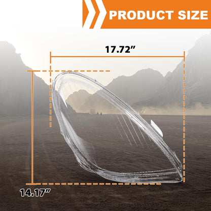 G-PLUS Headlight Lens Cover Compatible with Benz R171 SLK 2005-2011 Left & Right Pair Front Headlamp Lens Cover Clear