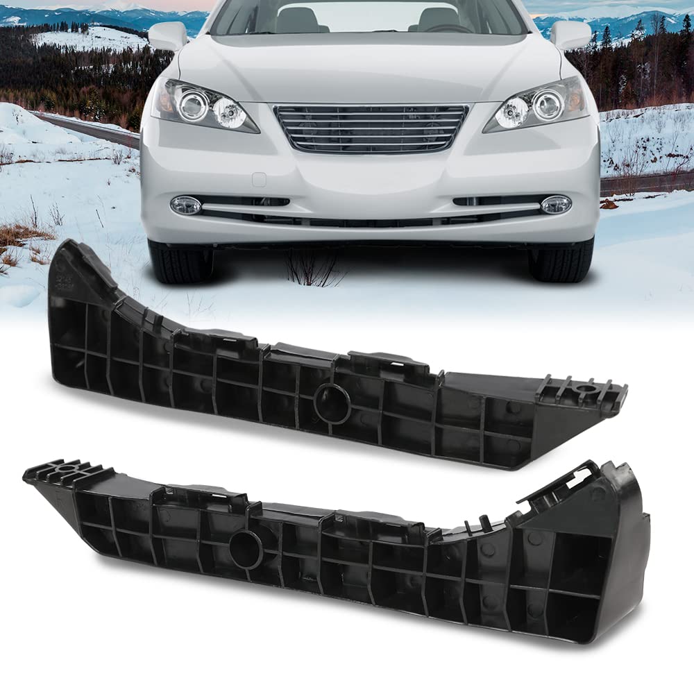 G-PLUS Bumper Bracket Front Left Right 2pcs Compatible with LX ES350 Base 2007-2012 Front Left Driver and Right Passenger Side Bumper Support Bracket Set 5214533050 LX1043107 5214633050 LX1042107