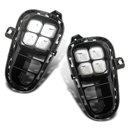 G-PLUS LED DRL Front Fog Light Daytime Running Light Lamps w/Switch, Compatible with Kia Rio EX/LX/S 2018-2020, W/o Wiring Harness, 922011W710, 922021W710, 865251W700, 865261W700