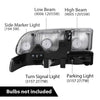 G-PLUS Headlights Corner Bumper Turn Signal w/o Bulbs Fit Chevy Blazer 1998-2005 / Fits Chevy S10 Pickup 1998-2004 Clear Lens Chrome Housing Amber Reflector Bumper Headlamps,faros delanteros Assembly