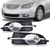 G-PLUS Front Bumper Fog Lights + Cover Trim Compatible with Buick LaCrosse 2010 2011 2012 2013 Driver & Passenger Side Fog Lamps Clear lens RW1345