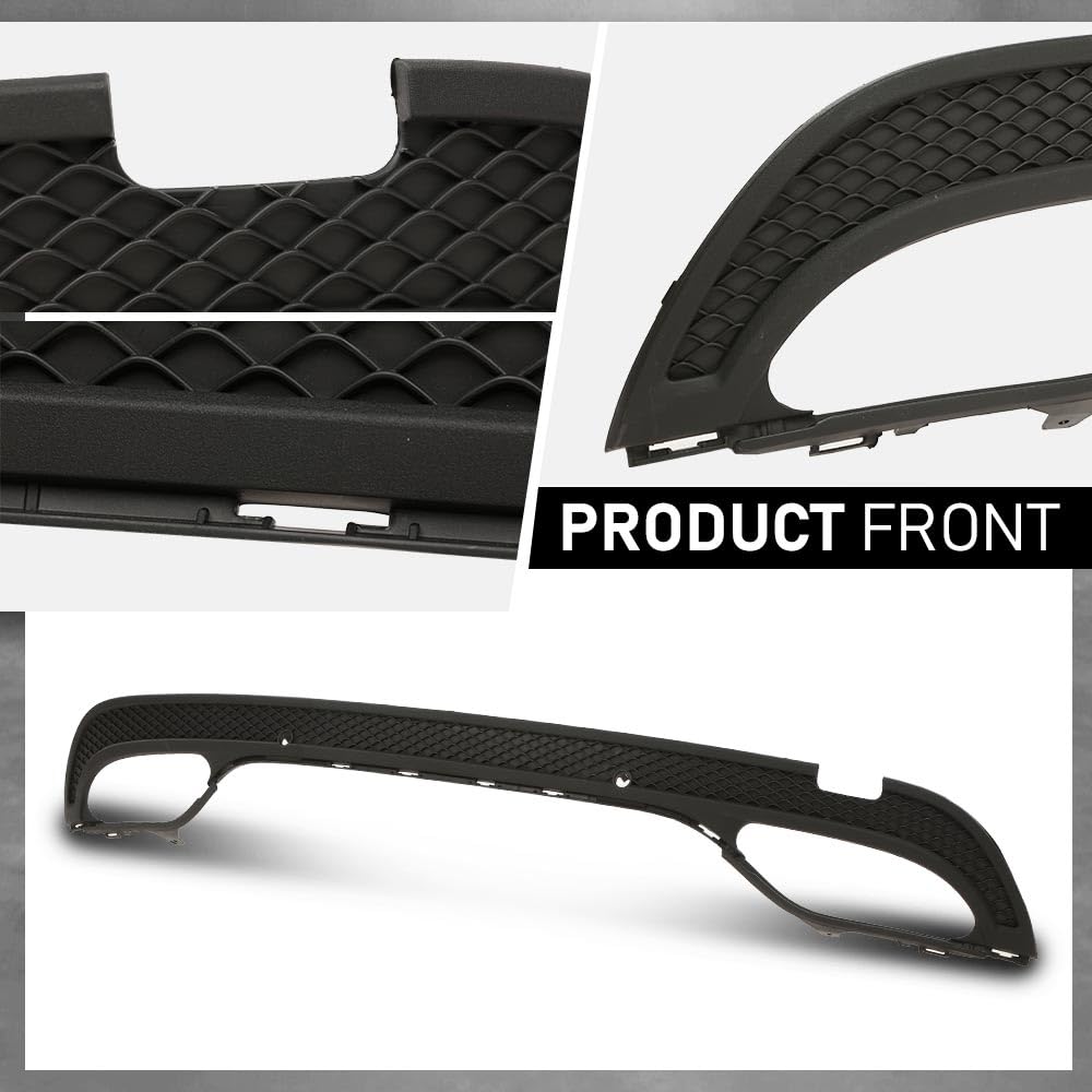 G-PLUS Rear Bumper Valance Compatible with Benz C-Class 2015-2016 2058856238 MB1195107 Black