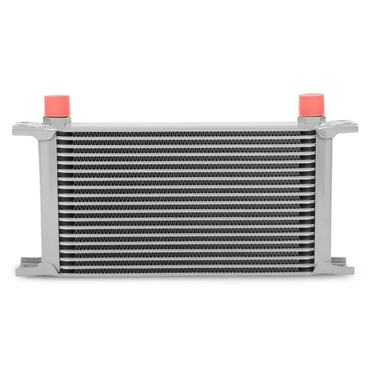 G-PLUS Universal Racing Aluminum Engine Transmission Oil Cooler 19 Row English-style AN10-10AN Silver T-6061 Aluminum