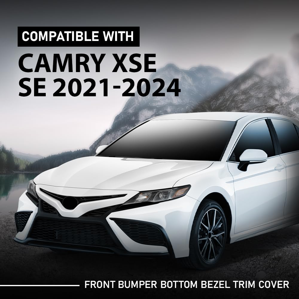 G-PLUS Front Bumper Bottom Bezel Trim Cover 3PCS, Compatible with Toyota Camry XSE SE 2021-2024, 5312406260, 5312306190