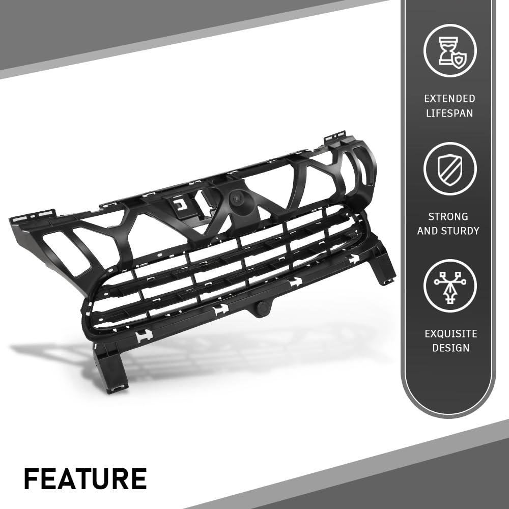 G-PLUS Front Bumper Face Bar Grille, Compatible with Porsche Cayenne 2011-2014, 95850568301, PO1036107