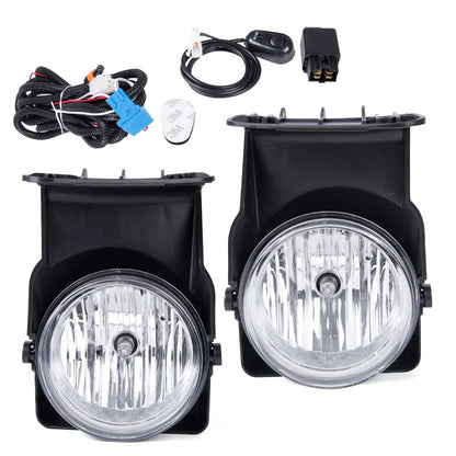 G-PLUS Bumper Fog Lights Pair Compatible With GMC Sierra 1500 2500 3500 03-06 Pickup Lamps Left+Right