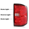 G-PLUS Tail Lights Assembly W/o Bulbs Red Lens Compatible with Chevy Silverado 2014-2019/Fit GMC Sierra 2015-2019 Right Passenger Side Tail Lamps Brake Lamp Luces Traseras Rear Brake Lamps Assembly