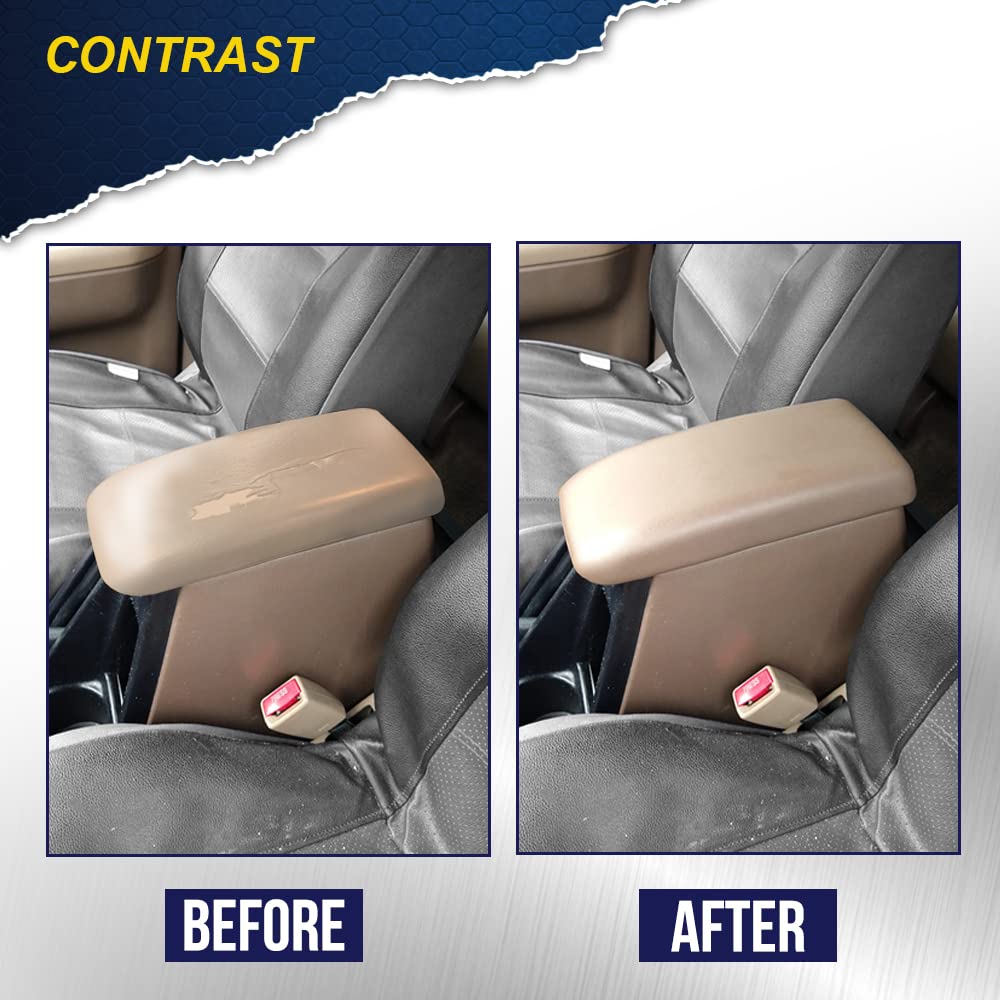 G-PLUS Center Console Lid & Latch Compatible with Toyota Tacoma 1995-2000/ 4Runner 1996-1998, Center Console Armrest Lid Oak Tan