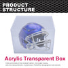 G-PLUS Mini Helmet Display Case Acrylic Football Baseball Helmet Cases Sports Souvenirs and Collectibles Box Clear