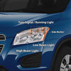 G-PLUS Headlights Assembly Compatible with Chevy Trax 2013 2014 2015 2016 Halogen Set Pair Left & Right Headlamps Clear Lens Chrome Housing Amber Reflector,faros delanteros